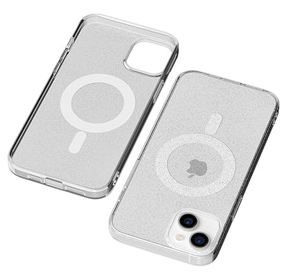Casely iPhone 14 Plus Case | Clear Skies | Clear Shimmer | Compatible with MagSafe | Classic Ultra Slim Design - color: Clear Skies | Clear Shimmer