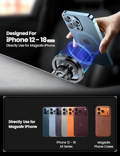 eSamcore Magsafe Magnet Head for Car Mount, Universal for Magsafe Car Mount 18 PCS Magnets Replacement, Fit for 17mm Ball Joint Magnetic Phone Holder for Car Dashboard/Windshield/Air Vent