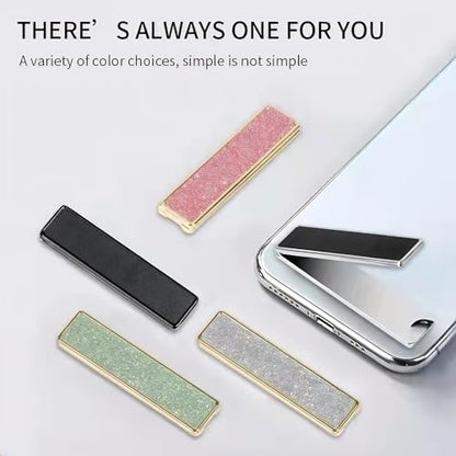 Ultra Thin Phone Kickstand Invisible Aluminum Alloy Cell Phone Kickstand Adjustable Vertical Horizontal Placement for Desk Stand Holder - color: Sliver