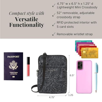 Baggallini RFID Bryant Pouch - color: Midnight Blossom Print