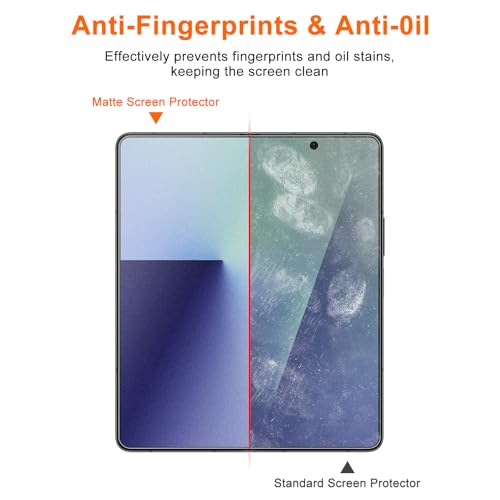 2 Pieces for Samsung Galaxy Z Fold 7 Matte Film Protection, Face Recognition Supported, Matte Anti-Reflect, Anti-Fingerprint Full Coverage Flexible TPU Film - size: Samsung Galaxy Z Fold 7