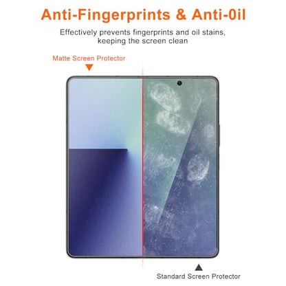 2 Pieces for Samsung Galaxy Z Fold 7 Matte Film Protection, Face Recognition Supported, Matte Anti-Reflect, Anti-Fingerprint Full Coverage Flexible TPU Film - size: Samsung Galaxy Z Fold 7