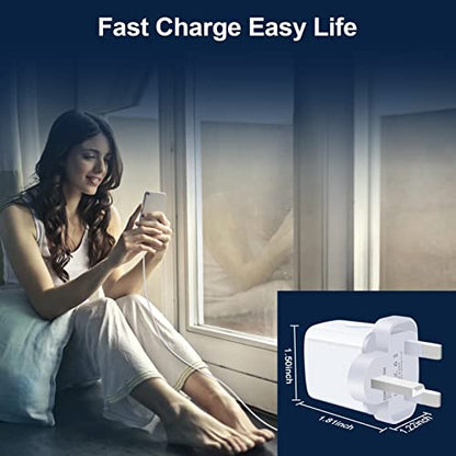 Universal Travel Adapter,US to UK Plug Adapter,2-Pack Fast 20W International Plug Adapter USB C Wall Charger Converter for iPhone 17 16 15 14 13 12 11 Pro Max XR XS X,Samsung Galaxy A17,Google Pixel - color: Grey