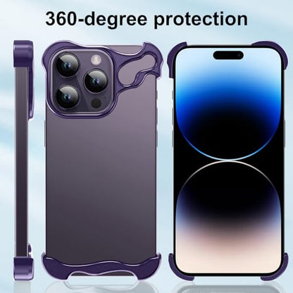 Frameless Phone Case Crafted for iPhone 14 Pro Purple - color: Aluminum Purple, size: iPhone 14 Pro