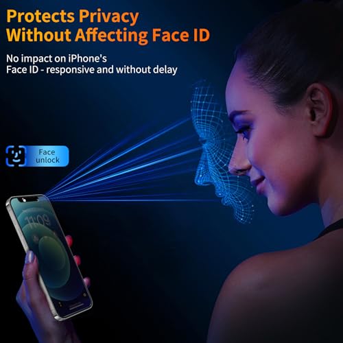 Privacy Screen Protector for iPhone 12 / iPhone 12 Pro 6.1 inch [Auto Dust Elimination] [Real 25° Anti Spy] Private Tempered Glass Film, [2 Pack]