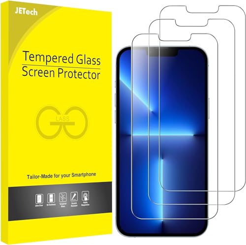 JETech Screen Protector for iPhone 13/13 Pro, 3-Pack | HD Clear, Face ID Compatible, Anti-Scratch Glass - size: iPhone 17e/16e/13/13 Pro