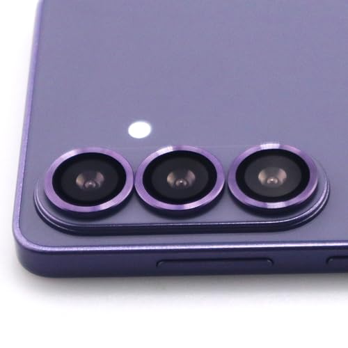 for Samsung Galaxy S26 / S26 Plus Camera Lens Protector Metal Ring Tempered Glass Lens Cover Accessories (Violet) - color: Violet
