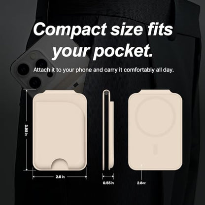 DCHK Magnetic Card Wallet, Slim Card Holder with 3 Slots, Holds up to 6 Cards, Strong Adhesion Ring Included, Compatible with Magsafe iPhone 12/13/14/15/16 (Not for Mini Models) - color: Pruple