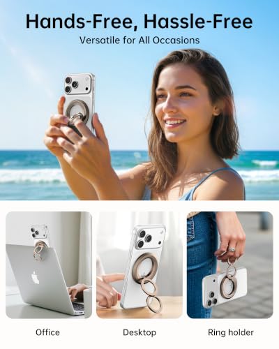 SYNCWIRE Magnetic Phone Ring Holder, for MagSafe Phone Grip Stand Kickstand - color: Desert Gold