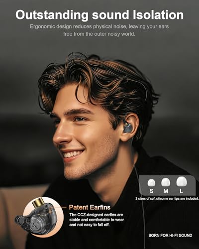 AILKIN 3.5mm Wired Earbuds with Microphone, Noise Isolating HiFi Earphones