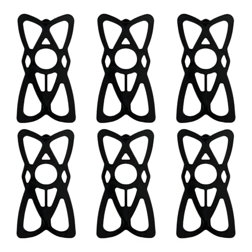 6PCS Motorcycle Phone Mount Tether, Anti-Slip Silicone Security Band Bike Cellphone Mount Tethers, Universal Cycling Phone Holder Grip Strap for Motorcycles Bikes Scooters - color: 6PCS