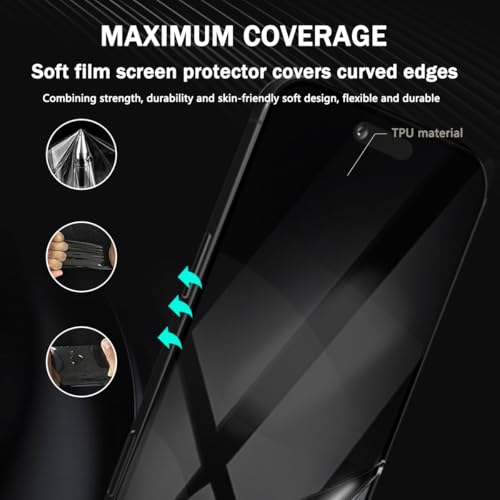 2 Pack for iPhone Air Privacy Screen Protector. Anti Scratch, Self-Healing, Anti Spy Flexible TPU Film NOT Tempered Glass for iPhone Air - size: for iP Air