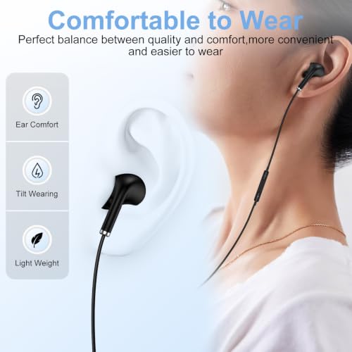 USB C Wired Earbuds Type C Headphone Headset Earphone USBC Earbuds with Mic