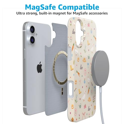 Casely iPhone 16 Case | Hoppy Garden | Spring Things | Compatible with MagSafe | Classic Ultra Thin Design - color: Hoppy Garden | Spring Things, size: Iphone 16