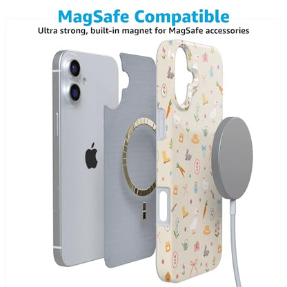 Casely iPhone 16 Case | Hoppy Garden | Spring Things | Compatible with MagSafe | Classic Ultra Thin Design - color: Hoppy Garden | Spring Things, size: Iphone 16