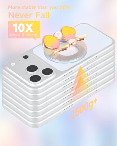 [2026 All-New] for MagSafe Clover Phone Grip, Glitter Colorful - color: Colorful Clover