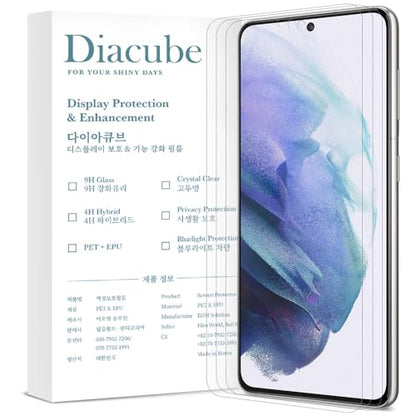 3-Pack Anti-Blue Light Matte Screen Protector For Samsung Galaxy S21 [Support Fingerprint Unlock] Anti-Glare, Anti-Fingerprint [Eye Protection] Bubble-Free Installation with Alignment Jig - size: Galaxy S21