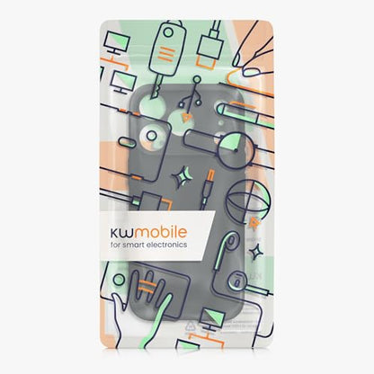 kwmobile Case Compatible with Apple iPhone 17 Pro Case - Protective Slim TPU Phone Cover - Soft Matte Finish - Blueberry - color: blueberry, size: iPhone 17 Pro