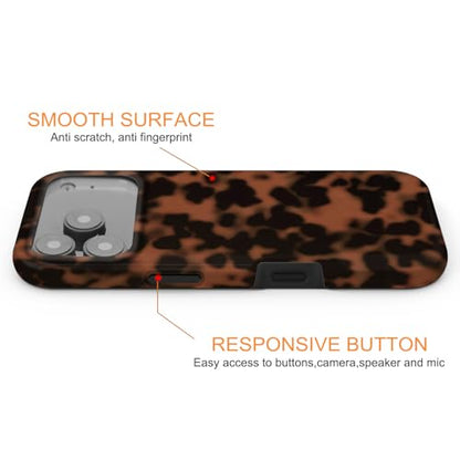 for iPhone 17 Pro Max Case Tortoise Shell Cute Design | [Military Grade Protection], 8FT Drop Resistant Shockproof Heavy Duty Phone Case Cover Women Men for iPhone 17 Pro Max 6.9” - size: iPhone 17 Pro Max