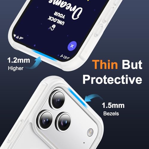 SKYLMW Compatible with iPhone 17 Pro Case with Stand,Translucent | iPhone 17 Pro Phone Case 6.3",Magnetic Ring Stand,Compatible with MagSafe,Military-Grade Protection,Great Grip Feeling - color: Translucent, size: Iphone 17 Pro
