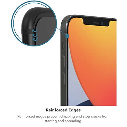 ZAGG Glass Elite Screen Protector - Made for iPhone 12 Pro Max - Case Friendly Screen - Impact & Scratch Protection, InvisibleShield, clear (200106657) - size: iPhone 12 Pro Max, style: Glass Elite