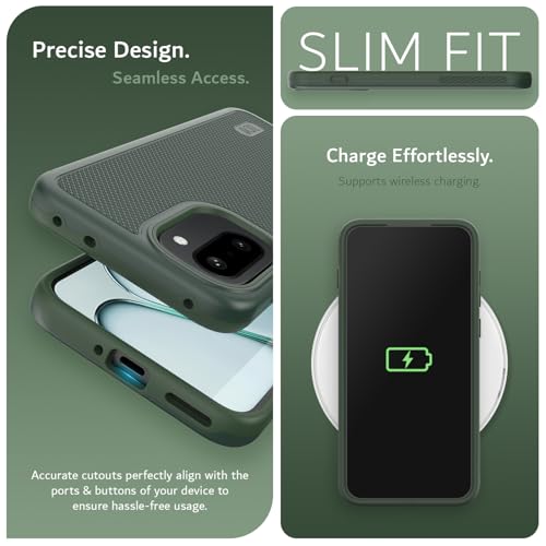 TUDIA MergeGrip Designed for OnePlus 15R Case 5G (2026) - [Military Grade Drop Tested] Dual Layer Shockproof Slim Rugged Tough Protective Phone Cases Cover (Pine Green) - color: Pine Green