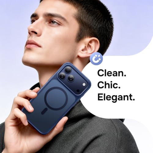 Magnetic for iPhone 17 Pro Max Case, Compatible with MagSafe, [Military Grade Drop Protection] Translucent Matte Shockproof Protective Anti-Fingerprint Phone Case, 6.9", Blue - color: Blue, size: Iphone 17 Pro Max