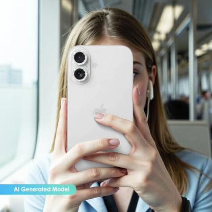 TENOC Camera Lens Protector for iPhone 16 & 16 Plus, Silver Glitter - size: iPhone 16/16 Plus