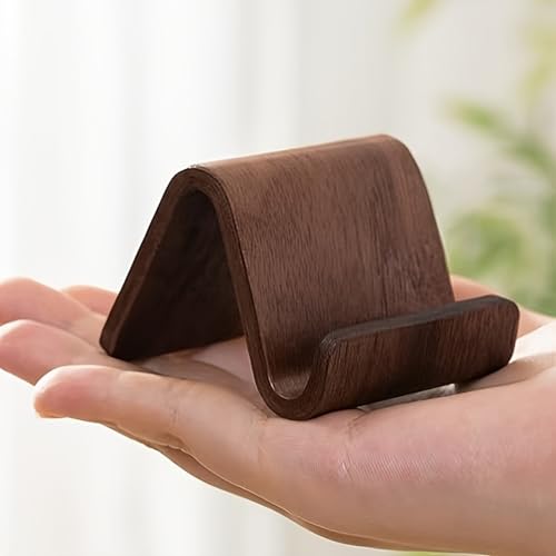 Mini Wooden Chair Phone Stand, Creative Foldable Desktop Smartphone Holder, Portable Aesthetic Cell Phone Cradle for Desk, Office, and Bedside Table Decor, 1 Pack