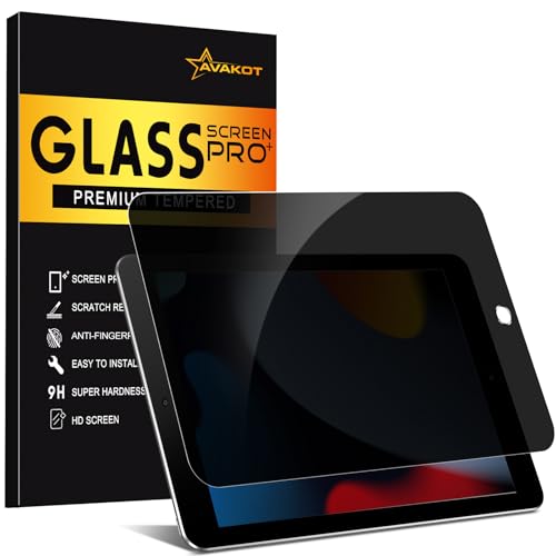 Privacy Screen Protector for iPad 9th Generation 10.2 Inch 2022, Private Tempered Glass Film for iPad 8th/7th Gen 10.2", Private Touch Sensitive, Anti-Fingerprint, Case Friendly, 1 Pack - size: 1 Pack for iPad 9th/8th/7th Gen 10.2"