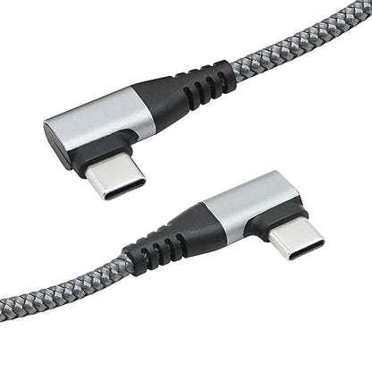 90 Degree USB C Power Data Cable 9FT, 60W PD Fast Charging & 480Mbps Data - style: Gray - 3M/9FT
