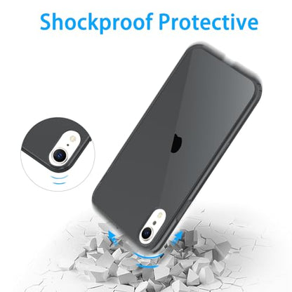 JJGoo Compatible with iPhone XR Case Clear Soft Transparent Shockproof Protective Slim Thin Bumper Phone Cover for XR, Clear Black - color: Black