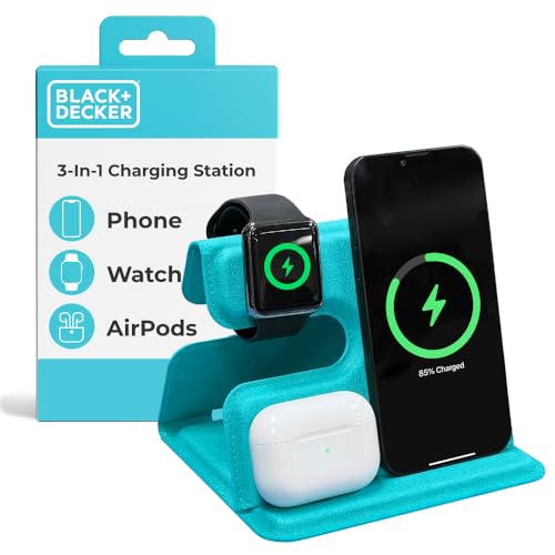 BLACK+DECKER 3 in 1 Charging Station for Apple, (Loch Ness) - color: Loch Ness