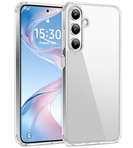 USLAI Case for Samsung Galaxy S24, Anti-Yellowing, Crystal Clear Back, Shockproof & Military‑Grade Drop Protection - Transparent - color: Clear, size: Galaxy S24