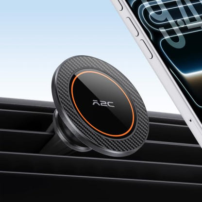 A2C for MagSafe Car Mount, One-Piece Magnetic Phone Holder for Car Vent