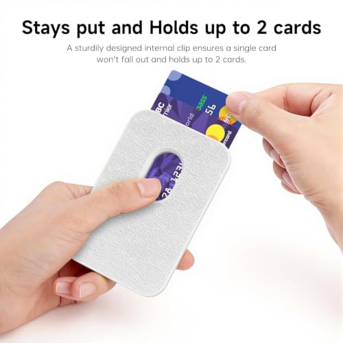 LoeoeL Magnetic Phone Wallet Compatible with Magsafe Wallet, Silicone ID Credit Card Holder Wallets for Back of Phone Pocket, Slim Thin Pouch Sleeve Wallets for iPhone Samsung Pixel, White - color: White
