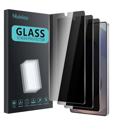 3 Pack Privacy Screen Protector for Samsung Galaxy S25 Ultra, Anti Spy Tempered Glass 9H Hardness, Black Protector Anti Spy, Bubble Free, Anti-Scratch - size: Galaxy S25 Ultra FK3