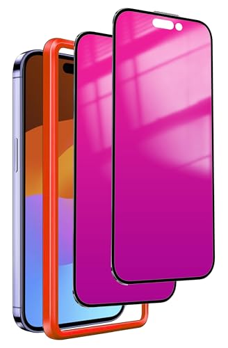 Privacy Screen Protector for iPhone 15 Pro Max 2 Pack (Pink) - color: for iPhone 15 Pro Max (Pink)