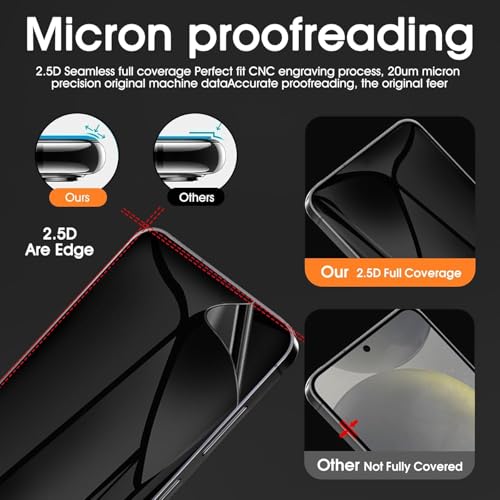 3 Pack TPU Privacy Screen Protector for Samsung Galaxy S23 6.1" - size: Samsung Galaxy S23