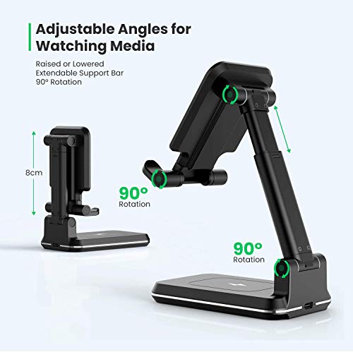2 in 1 Wireless Charger, Dual Wireless Charging Desk Phone Stand