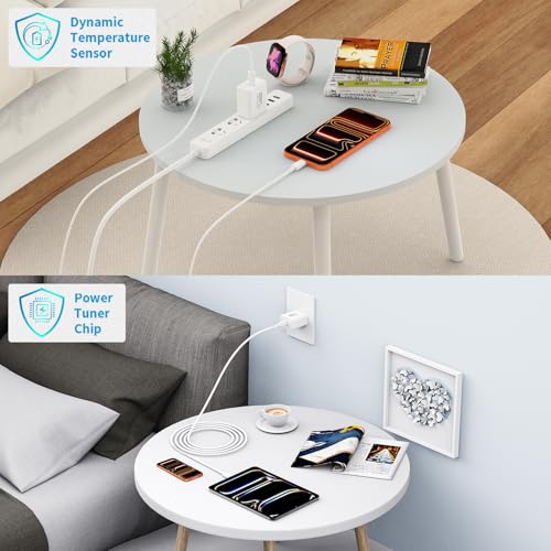 Apple MFi Certified iPhone 17 Charger Fast Charging 40W USB C Charger Block - color: Ivory White