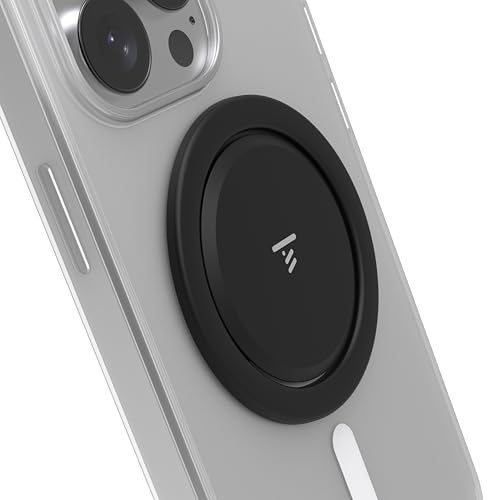 Tango Ultra Thin Grip for MagSafe: One Hand Open, Stand, 10x Expandable, Space Grade Steel, Removable for Wireless Charging. Half The Thickness, Twice The Fidget - Matte Black