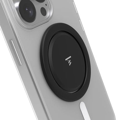 Tango Ultra Thin Grip for MagSafe: One Hand Open, Stand, 10x Expandable, Space Grade Steel, Removable for Wireless Charging. Half The Thickness, Twice The Fidget - Matte Black