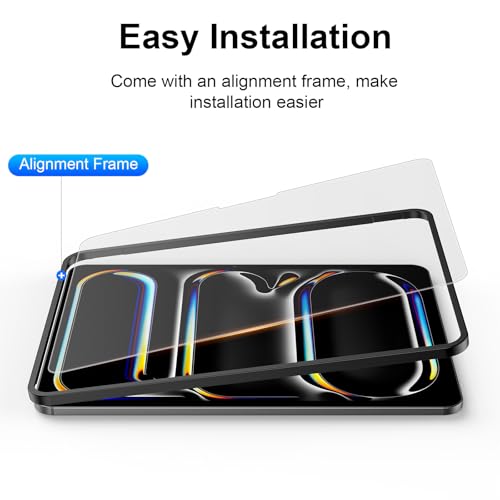 2 Pack for iPad Pro 13 Inch M5 2025 & M4 2024 Matte Glass Screen Protector (Not Privacy) Anti Glare Anti Fingerprint Tempered Glass with Alignment Frame, Face ID & Apple Pencil Compatible - size: Pro 13" (M5 2025/M4 2024)