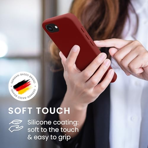 kwmobile Case Compatible with Apple iPhone 17e / iPhone 16e Case - Slim Protective TPU Silicone Phone Cover - Rhubarb Red - color: Rhubarb Red, size: iPhone 17e / iPhone 16e