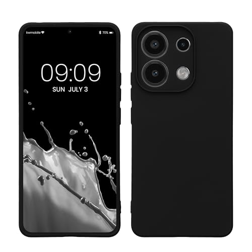 kwmobile Case Compatible with Xiaomi Redmi Note 13 4G Case - Protective Slim TPU Cover with Soft Matte Finish - Black - color: black