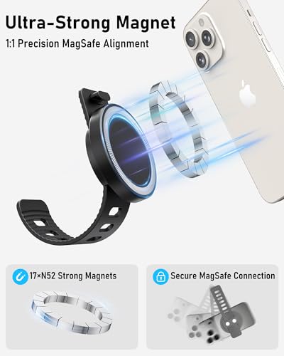 Stroller Phone Holder, Compatible with MagSafe, Magnetic Handlebar Mount
