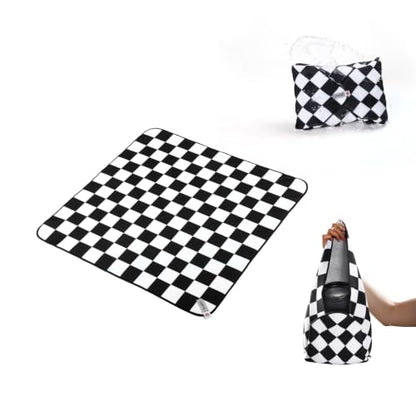 ULANZI CA02 Camera Wrap Cloth, 4-Layer Padded Lens Water-Resistant Wrap - color: Black White Grid