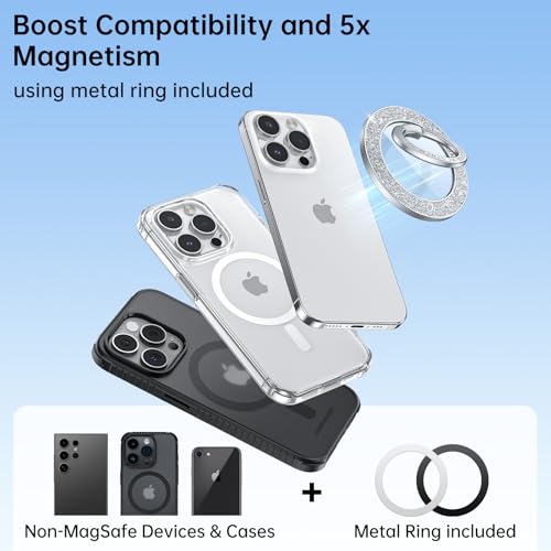 Syncwire Magnetic Phone Grip, Sparkle Ring Holder,Glitter Silver - color: Glitter Silver
