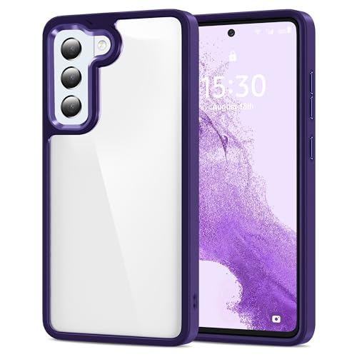 HOOMIL Case for Samsung Galaxy S22 Plus 5G 6.6-Inch, Non-Yellowing, Drop Protection, Anti-Scratch Transparent Hard Back Phone Cover - Dark Purple - color: Dark Purple, size: Samsung Galaxy S22 Plus